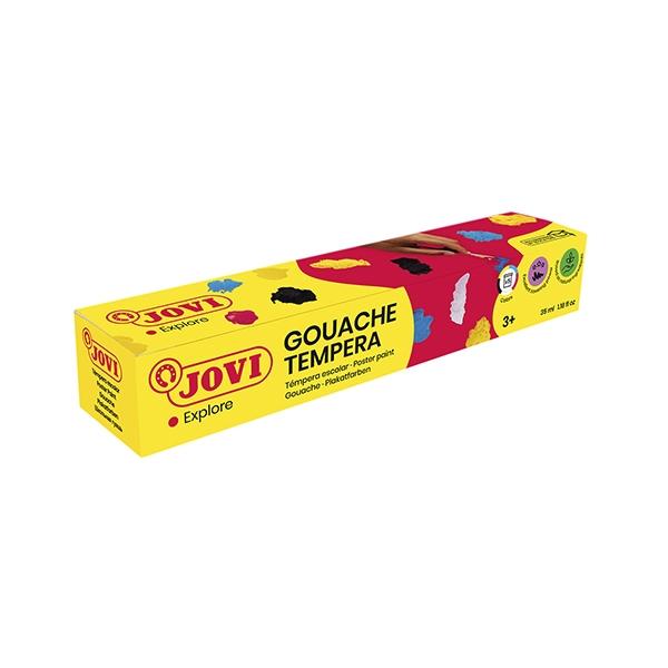 Jovi C.5 Botes Tempera Escolar 35 Ml Colores Surtidos + Pincel
