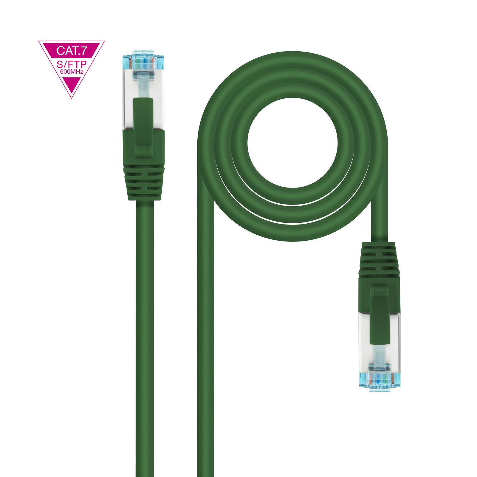 Nanocable Red CAT.7 Lszh Sftp Pimf AWG26 Verde 50 Cm