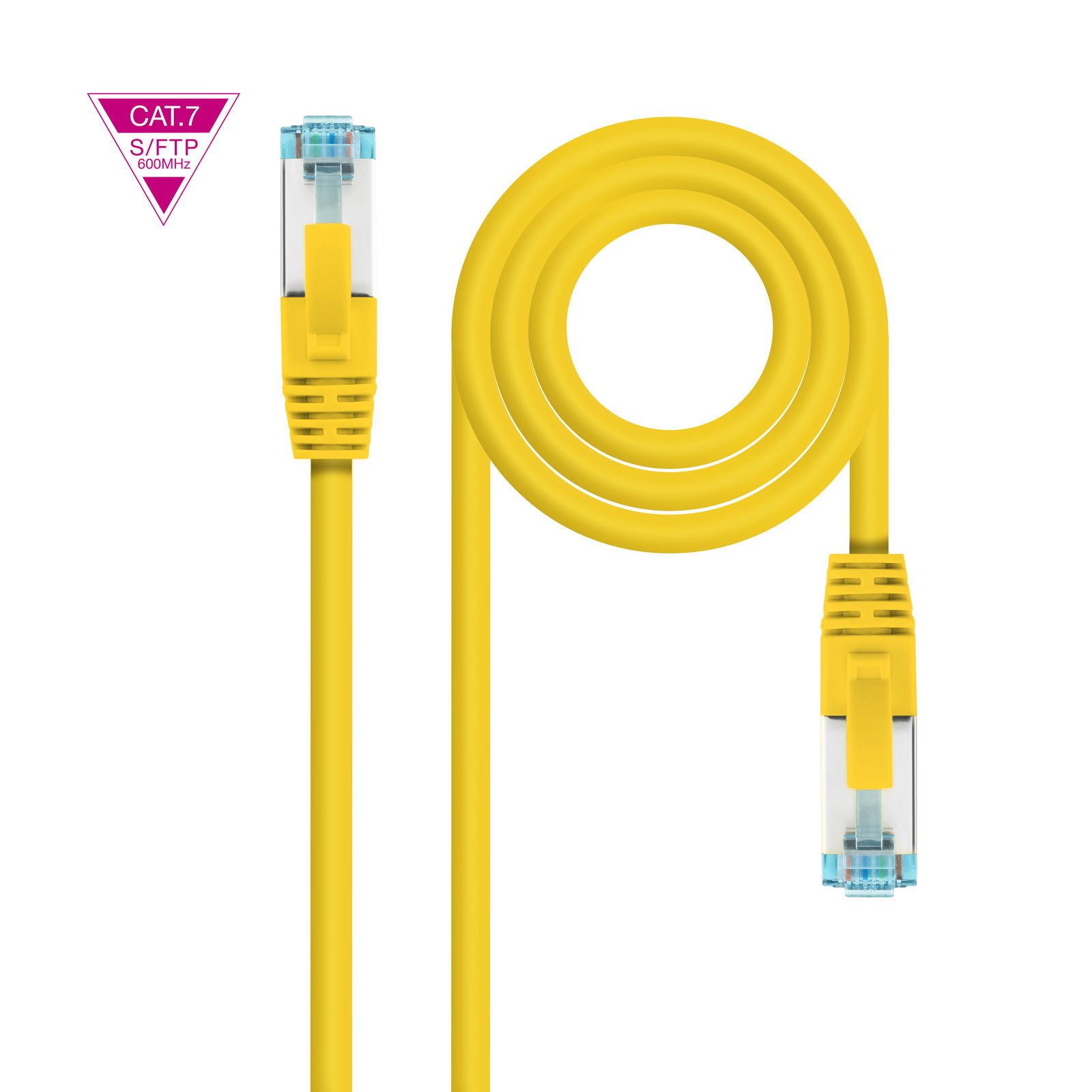 Nanocable Red CAT.7 Lszh Sftp Pimf AWG26 Amarillo 30CM