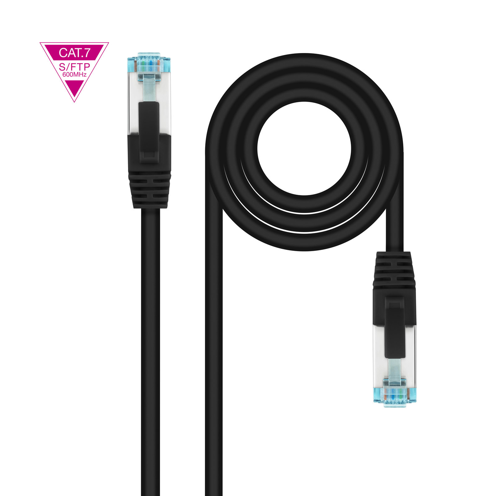 Nanocable Red CAT.7 Lszh Sftp Pimf AWG26 Negro 1 M