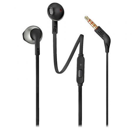 JBL Intrauditivos Tune 205/ con Micrófono/ Jack 3.5/ Negros
