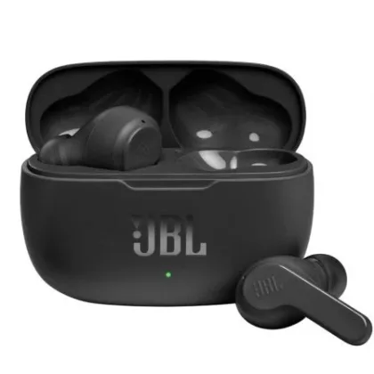JBL Wave 200TWS con estuche de carga/ Autonomía 5h/ Negros – Bluetooth