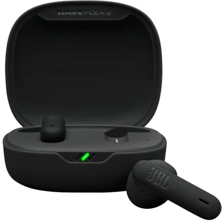 JBL Wave Flex con estuche de carga/ Autonomía 10h/ Negros – Bluetooth