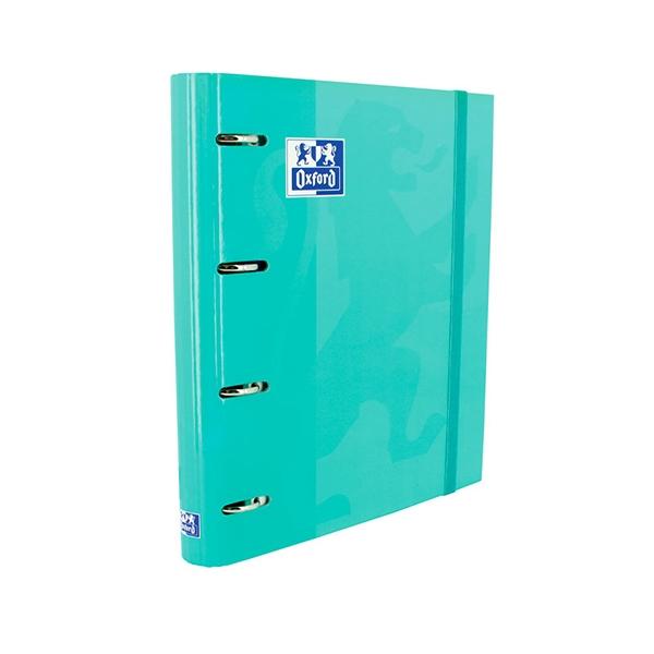 Oxford Carpeta Europeanbinder 4 Anillas Con Gomas Y Recambio A4+ Menta Helada