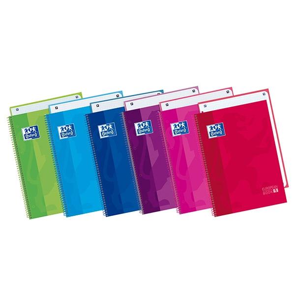 Oxford Cuaderno Microperforado Europeanbook 1 Tapas Extraduras 80H 90G Cuadricula 5X5 A4+…