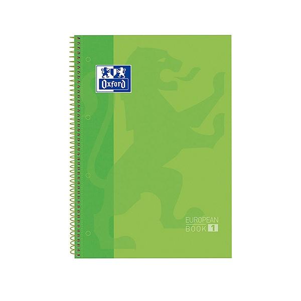 Oxford Cuaderno microperfonado 80h 90g cuadricula 5x5 A4+ verde