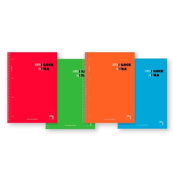 Pacsa Cuaderno microperforado Superblock tapa contracolada 120h 90g cuadricula 5x5 A4…