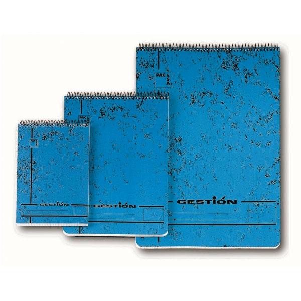 Pacsa Bloc espiral Serie gestion tapa cartoncillo 400g 80h rayado 4x4 folio azul