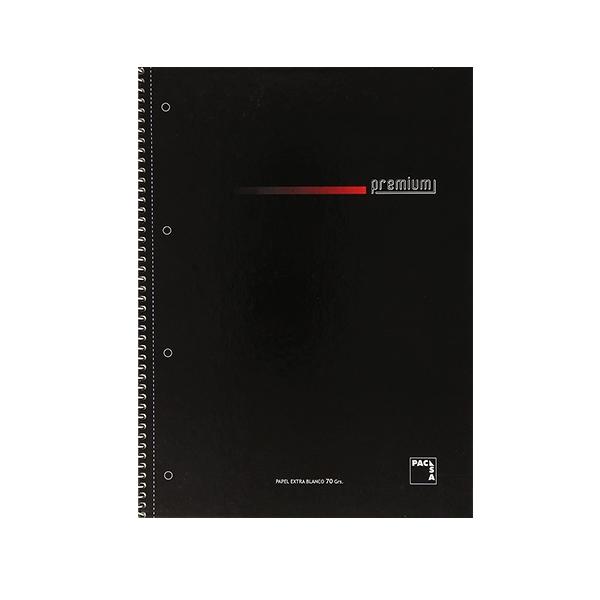 Pacsa Cuaderno microperforado serie premium 70g cuadricula 5x5 con greca negro