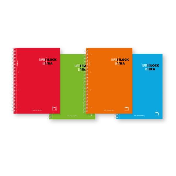 Pacsa Cuaderno microperforado Superblock tapa contracolada 160h 90g cuadricula 5x5 A4…
