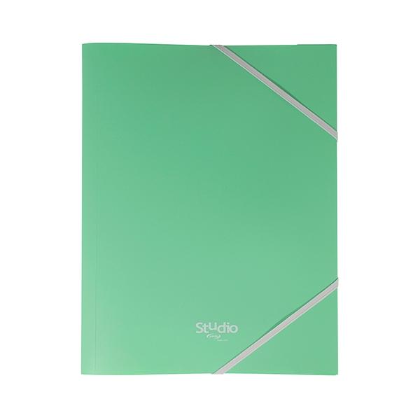 Pardo Carpeta gomas Pastel Pp verde