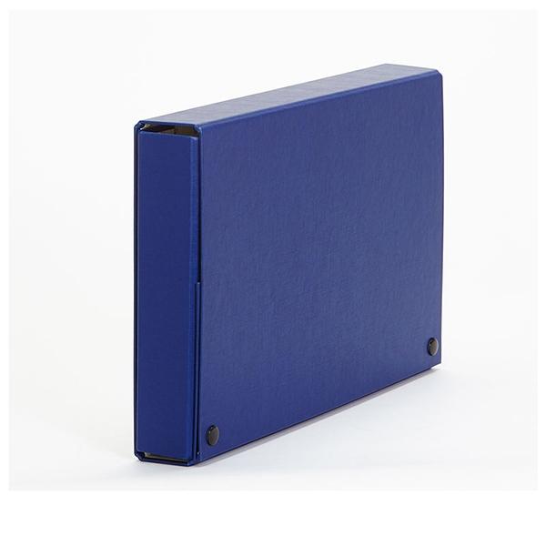 Pardo Caja de proyectos con broches extra forrado lomo 30mm 320x245m azul