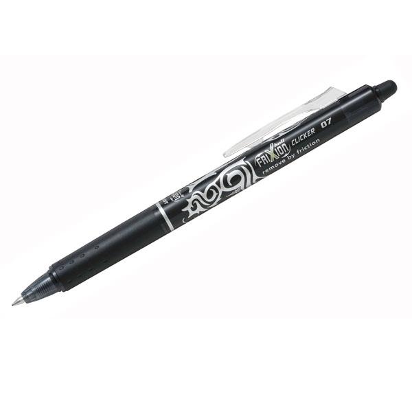 Pilot Boligrafo borrable retractil Frixion Clicker punta bola negro