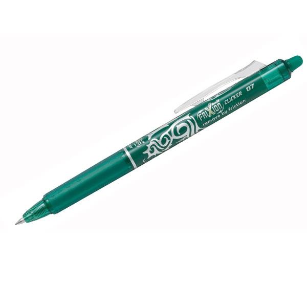 Pilot Boligrafo borrable retractil Frixion Clicker punta bola verde