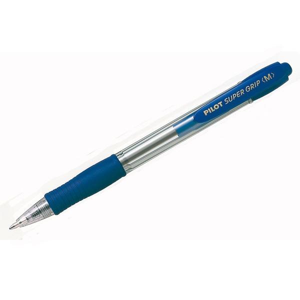 Pilot Boligrafo retractil Supergrip tinta aceite trazo 0, 4mm azul