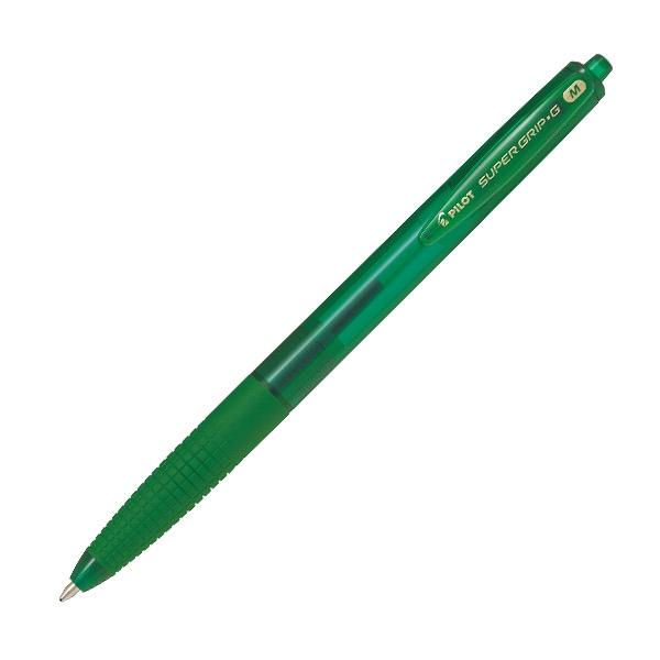 Pilot Boligrafo retractil Supergrip G tinta aceite trazo 0, 4mm verde