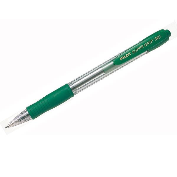 Pilot Boligrafo retractil Supergrip tinta aceite trazo 0, 4mm verde