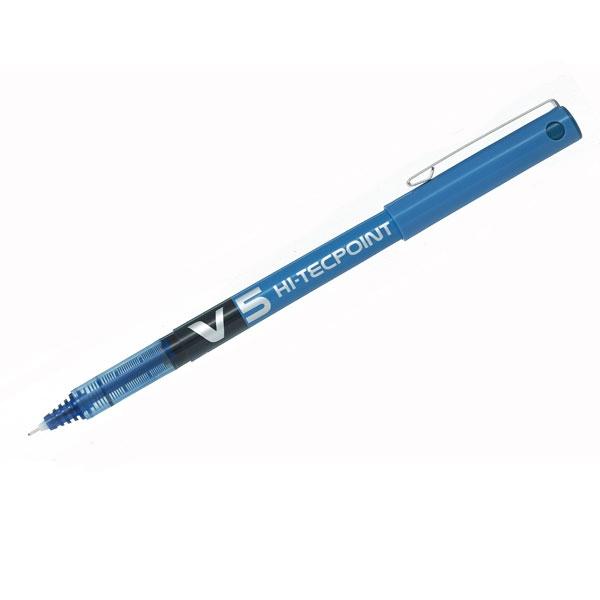 Pilot Rotulador V5 punta aguja trazo 0, 3mm azul