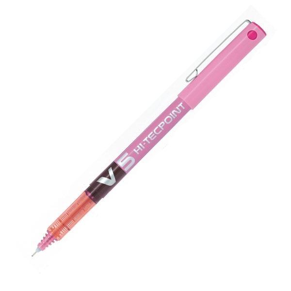 Pilot Rotulador V5 punta aguja trazo 0, 3mm rosa