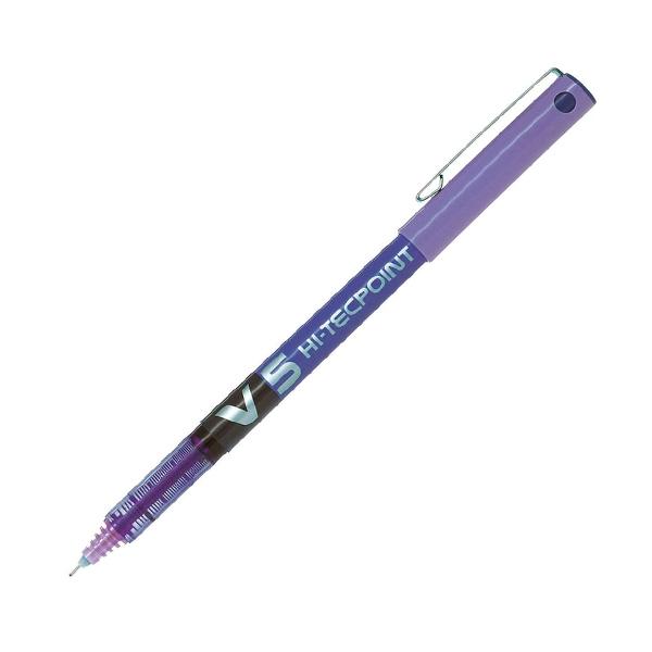 Pilot Rotulador V5 punta aguja trazo 0, 3mm violeta