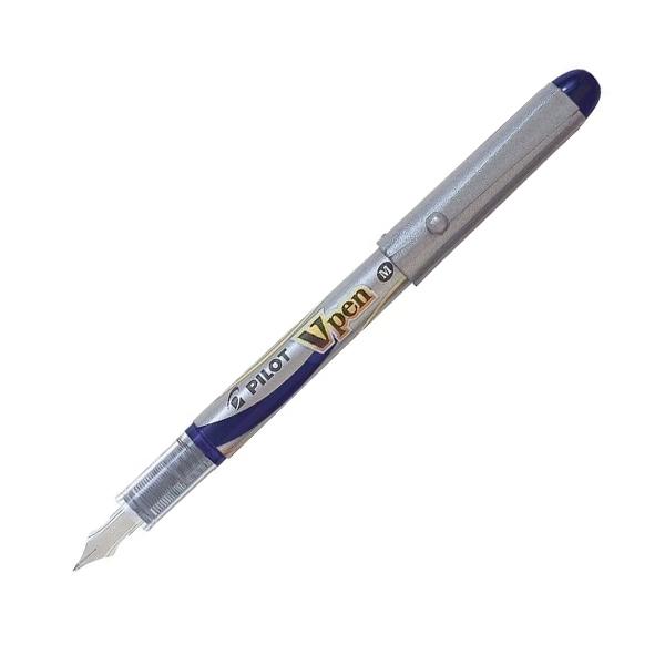Pilot Pluma desechable V Pen Silver tinta liquida trazo 0, 4mm negro metalico