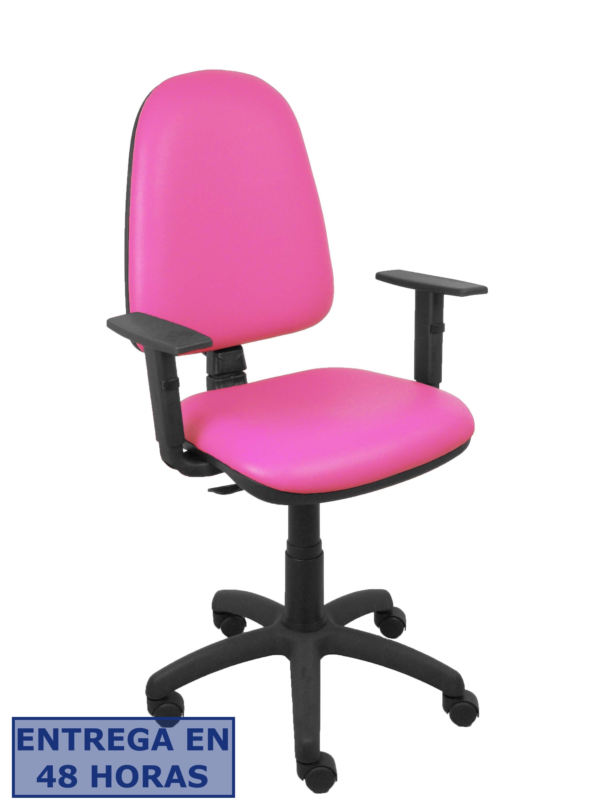 Piqueras Y Crespo Silla Aýna similpiel rosa brazos regulables