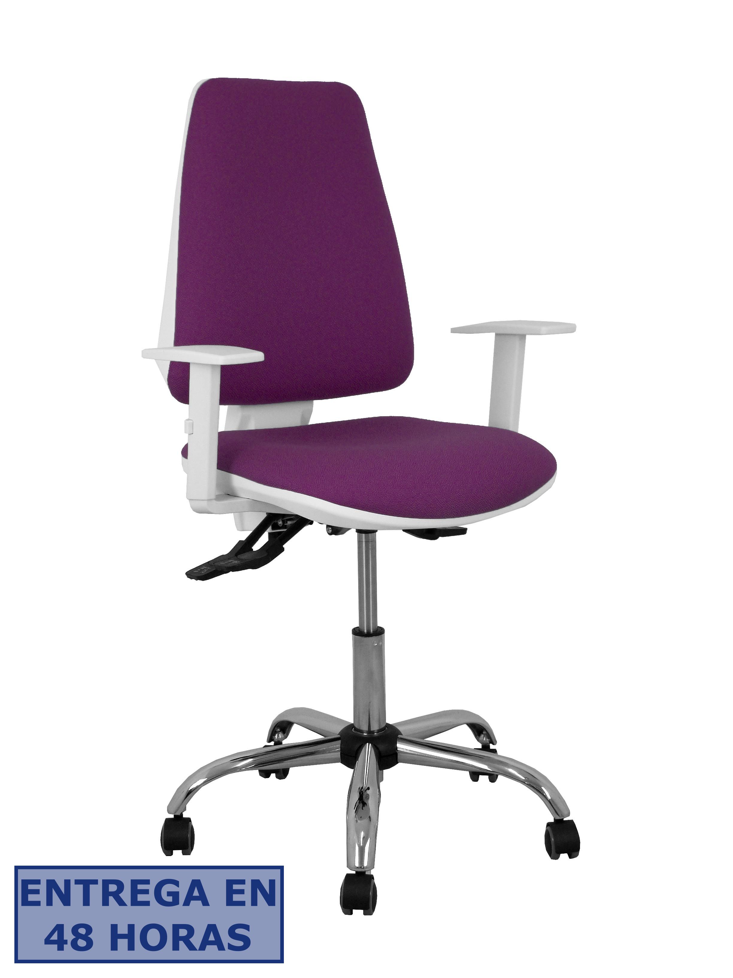 Piqueras Y Crespo Silla Elche blanca asincro bali morado brazos regulables ruedas de parque