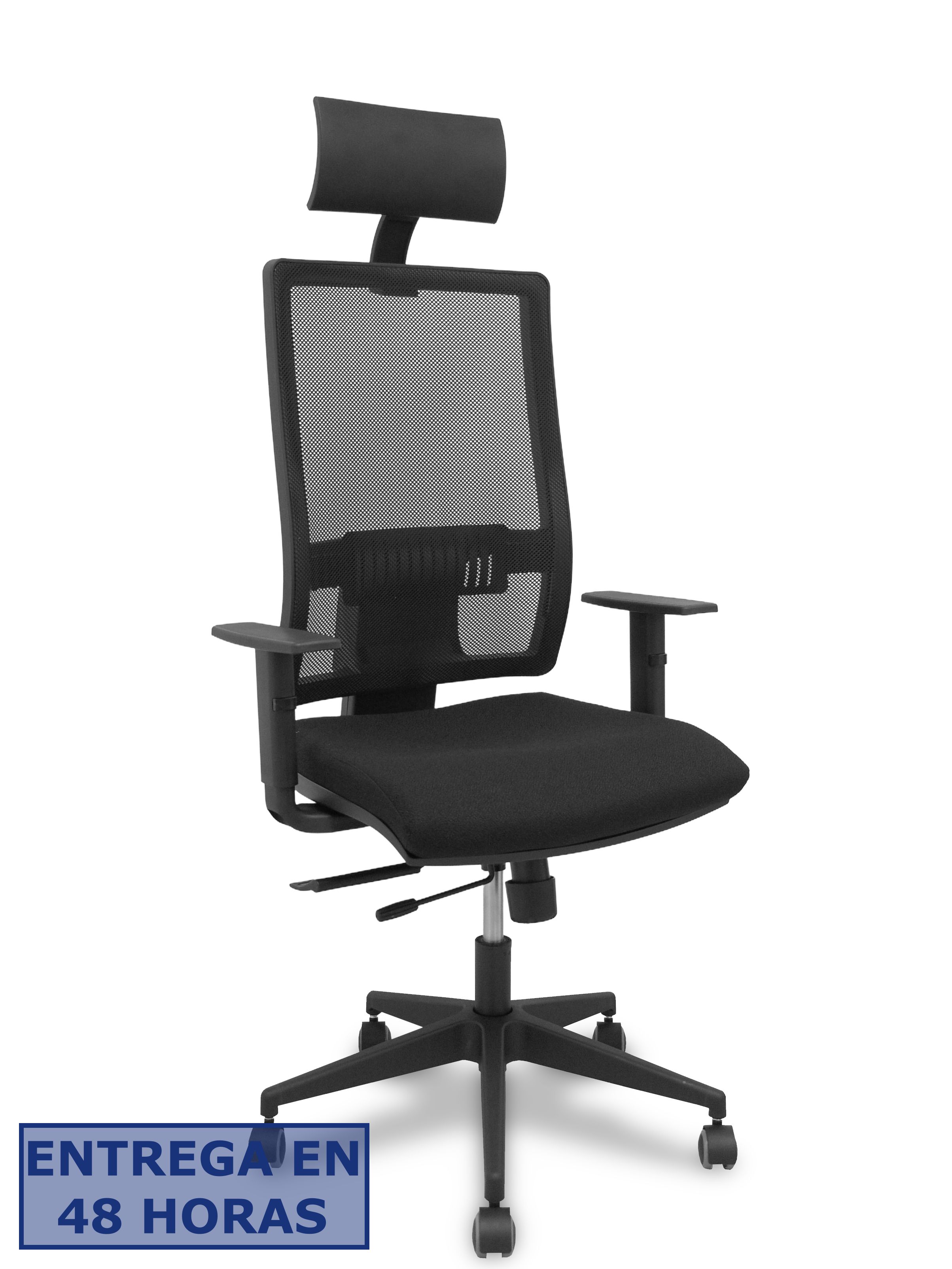 Piqueras Y Crespo Silla Horna traslack bali negro brazos 1D con cabecero fijo