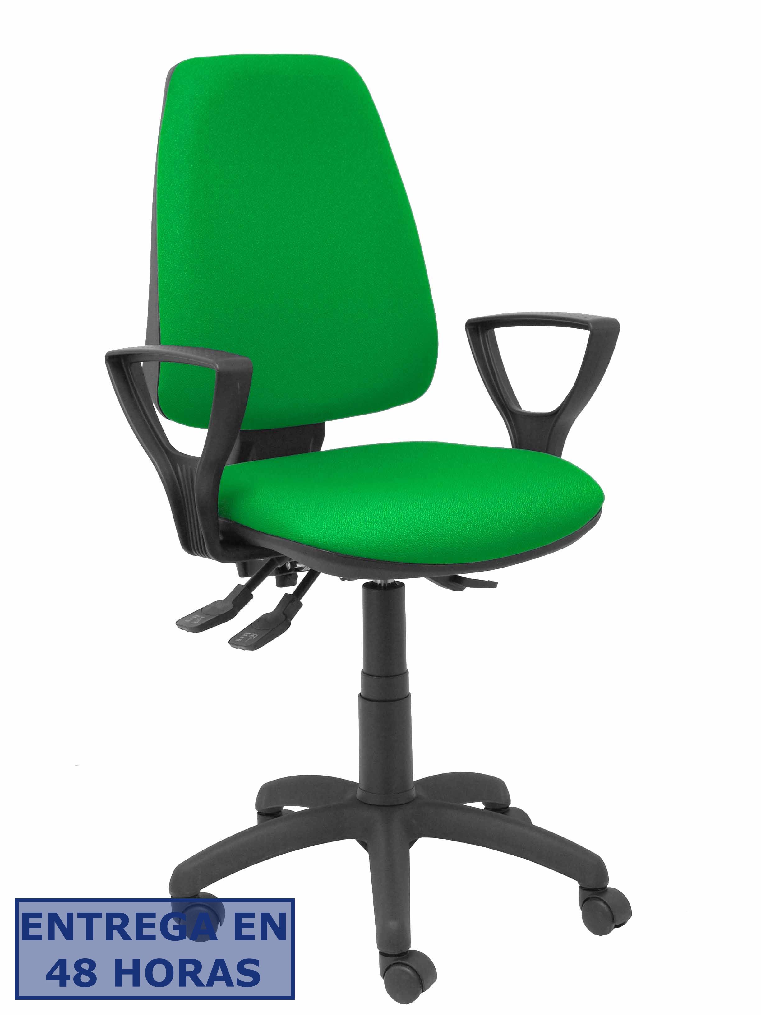 Piqueras Y Crespo Silla Elche S bali verde brazos fijos