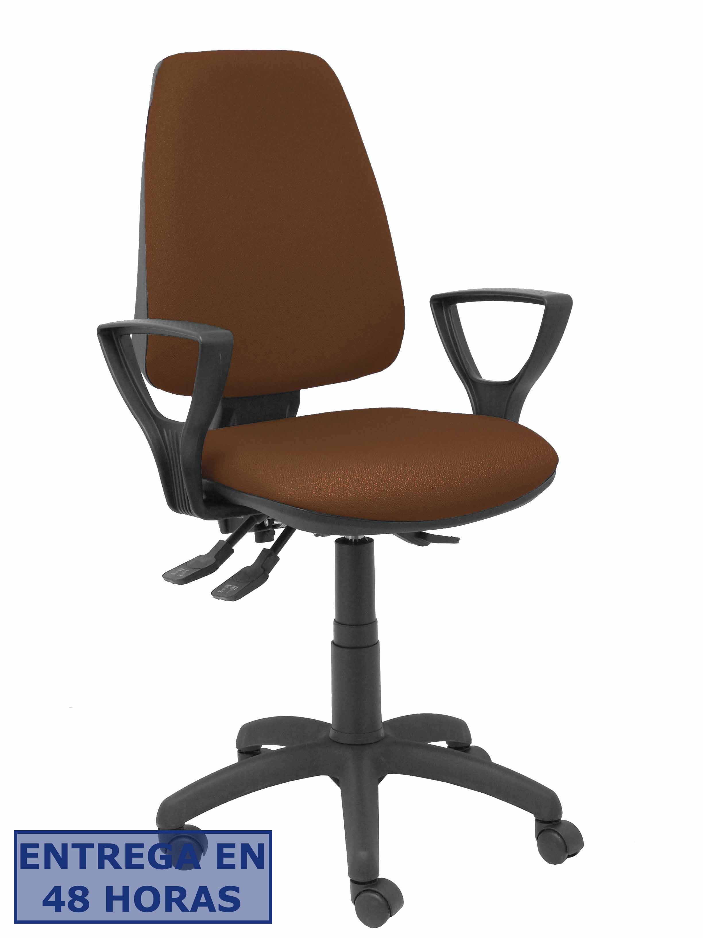 Piqueras Y Crespo Silla Elche S bali marron oscuro brazos fijos