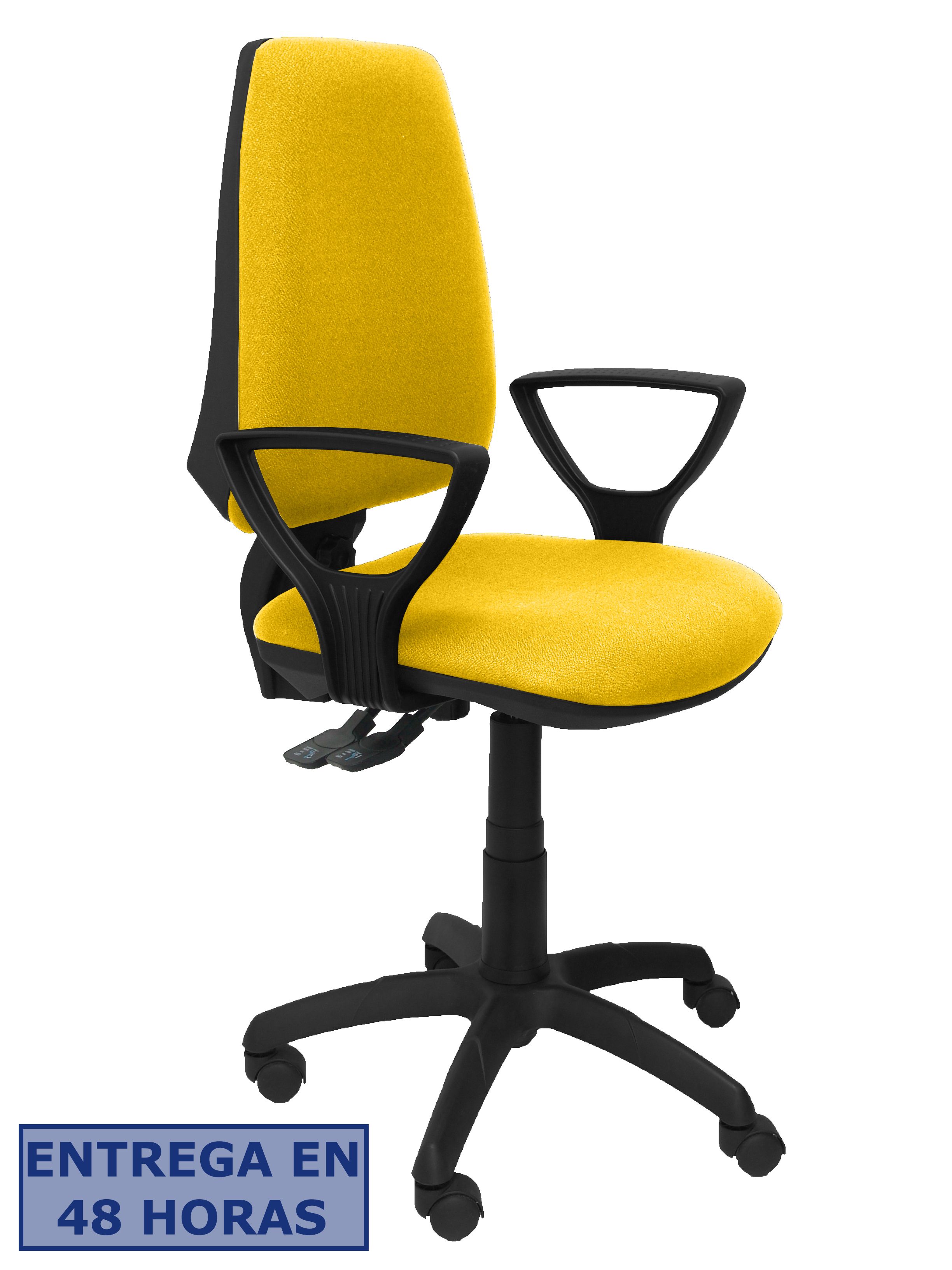 Piqueras Y Crespo Silla Elche S bali amarillo brazos fijos