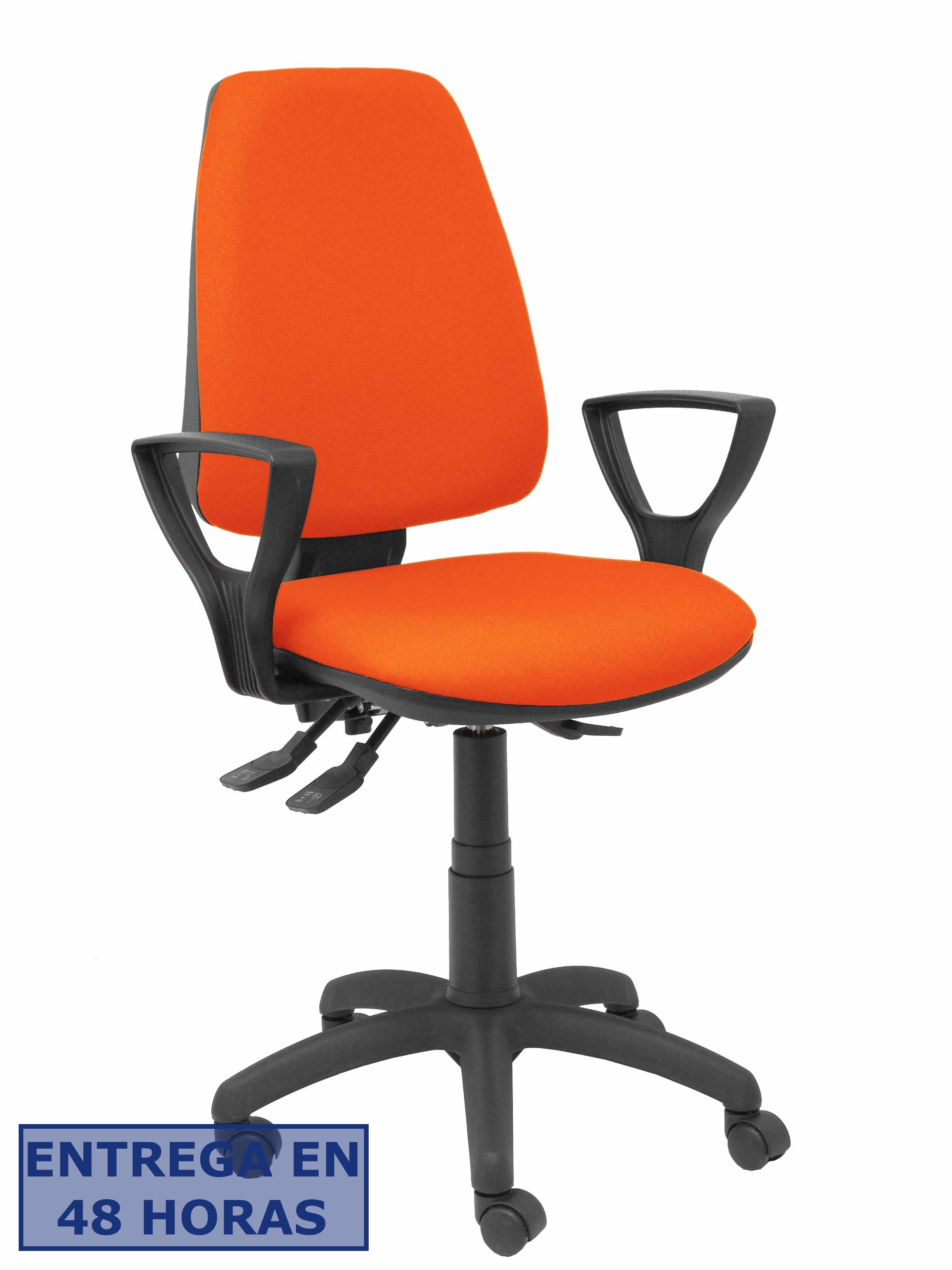 Piqueras Y Crespo Silla Elche S bali naranja oscuro brazos fijos