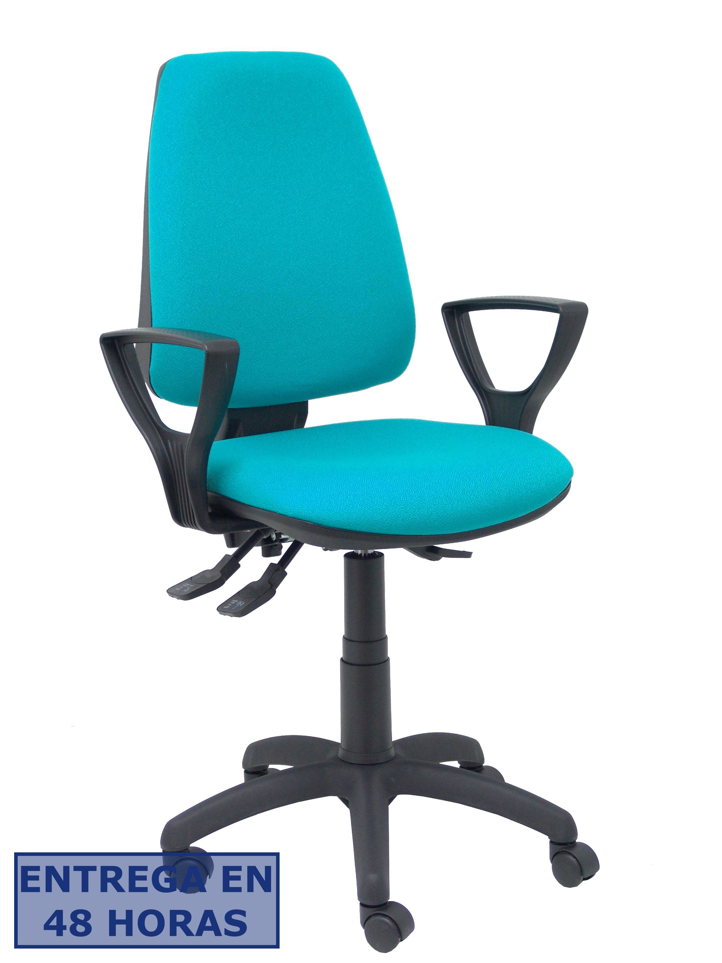 Piqueras Y Crespo Silla Elche S bali turquesa brazos fijos
