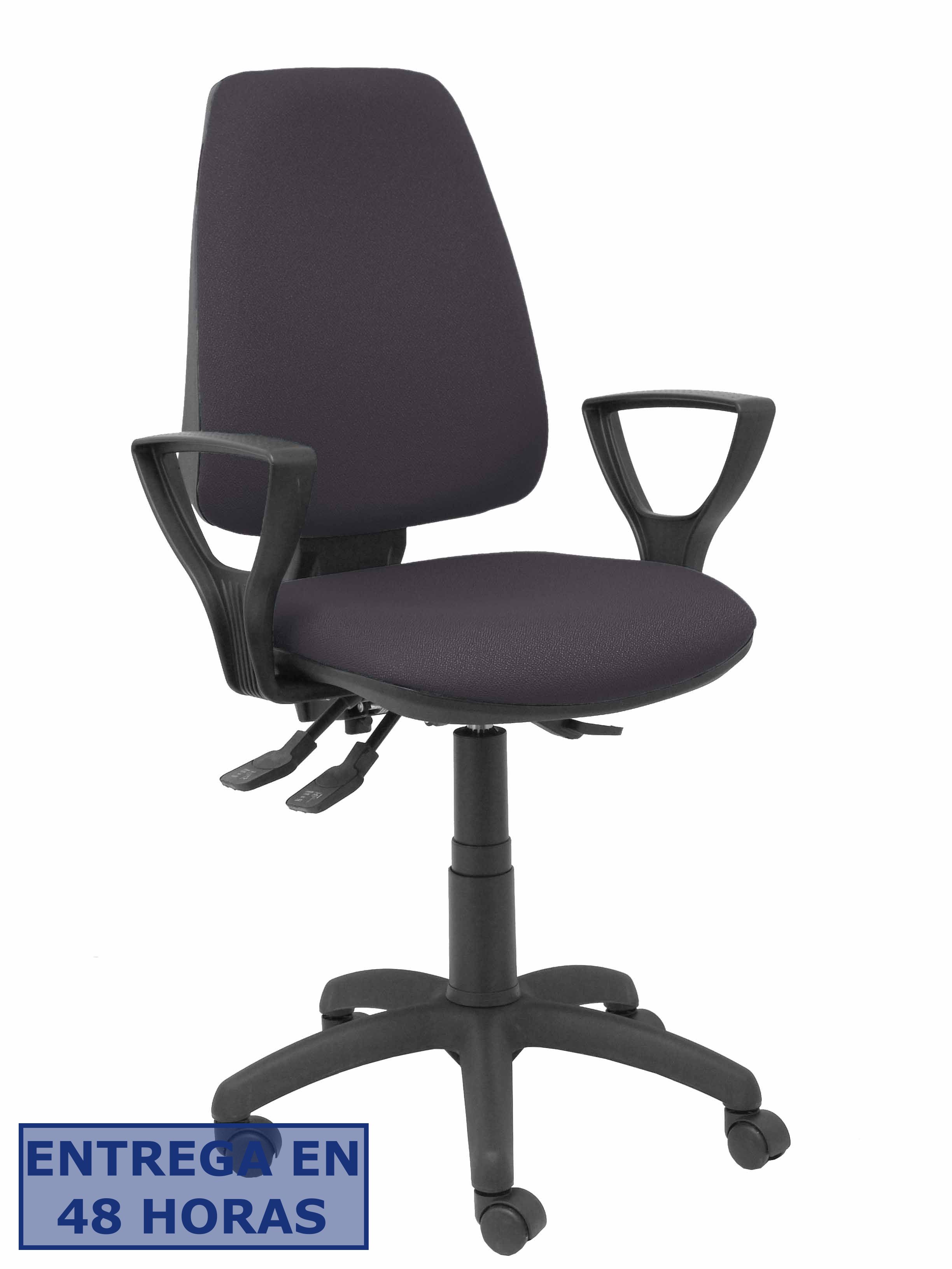 Piqueras Y Crespo Silla Elche S bali gris oscuro brazos fijos
