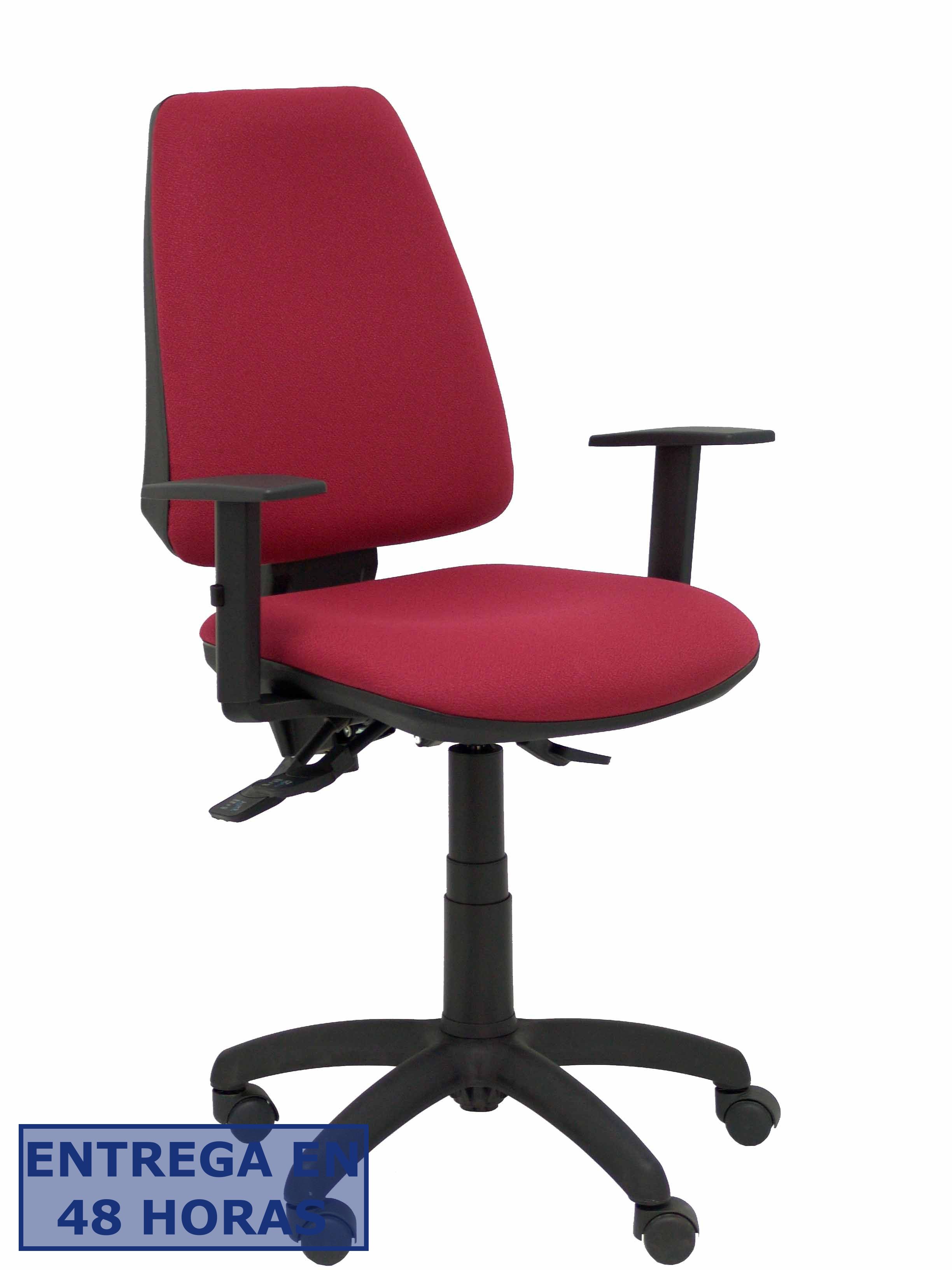 Piqueras Y Crespo Silla Elche S bali color granate brazos regulables