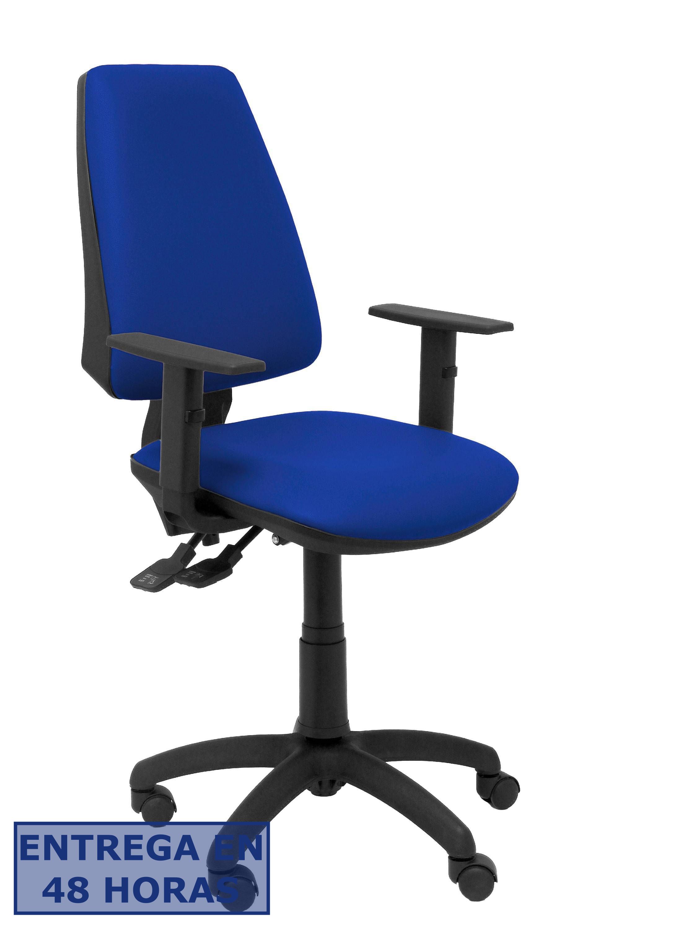 Piqueras Y Crespo Silla Elche S similpiel azul brazos regulables
