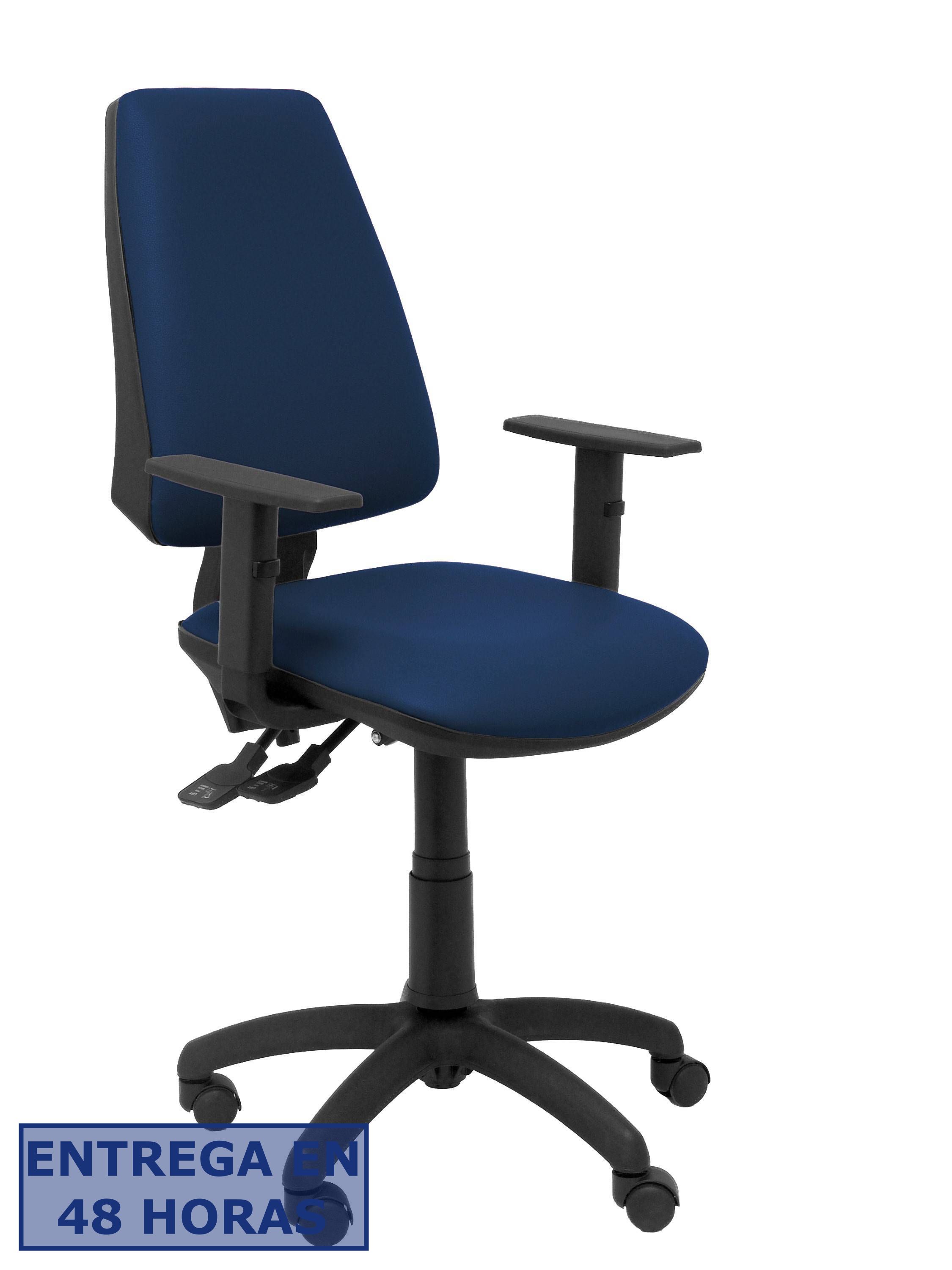 Piqueras Y Crespo Silla Elche S similpiel azul marino brazos regulables
