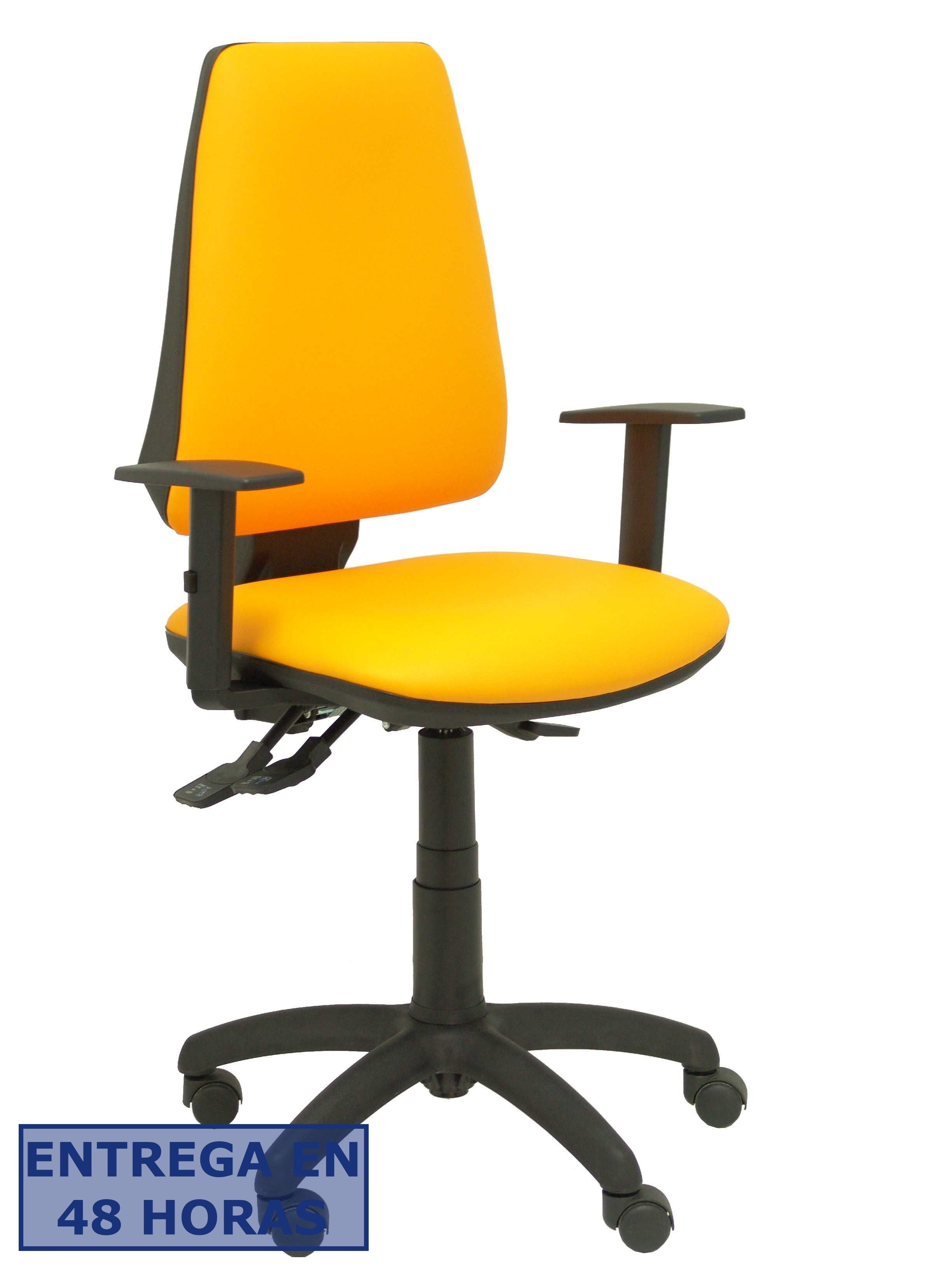 Piqueras Y Crespo Silla Elche S similpiel naranja brazos regulables