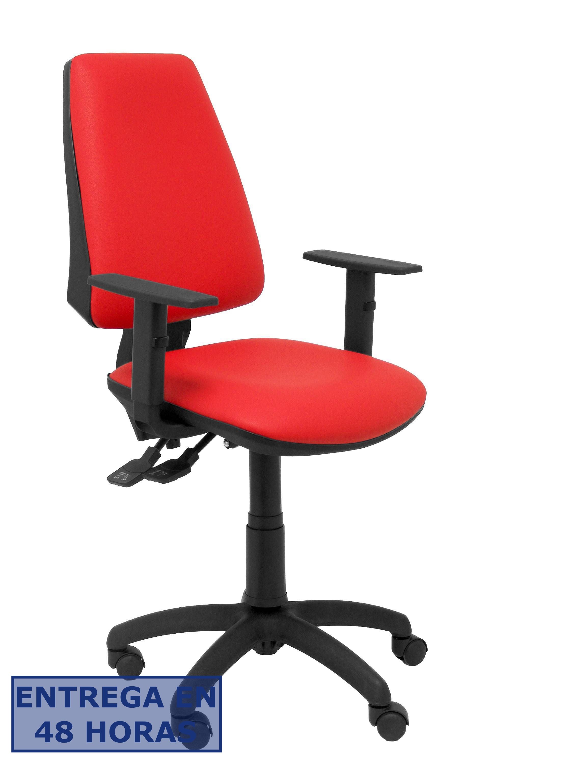 Piqueras Y Crespo Silla Elche S similpiel rojo brazos regulables