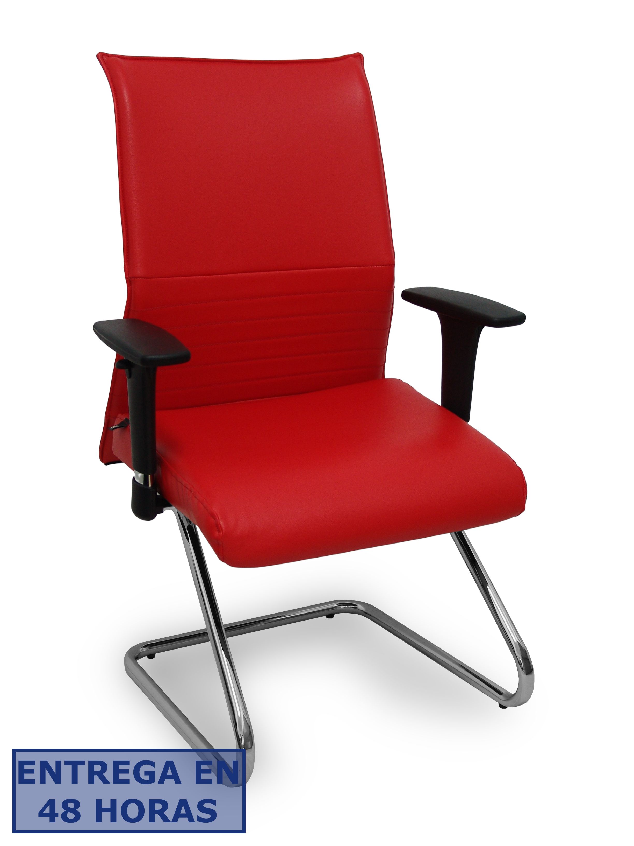Piqueras Y Crespo Sillon Albacete confidente patin similpiel rojo brazos regulables
