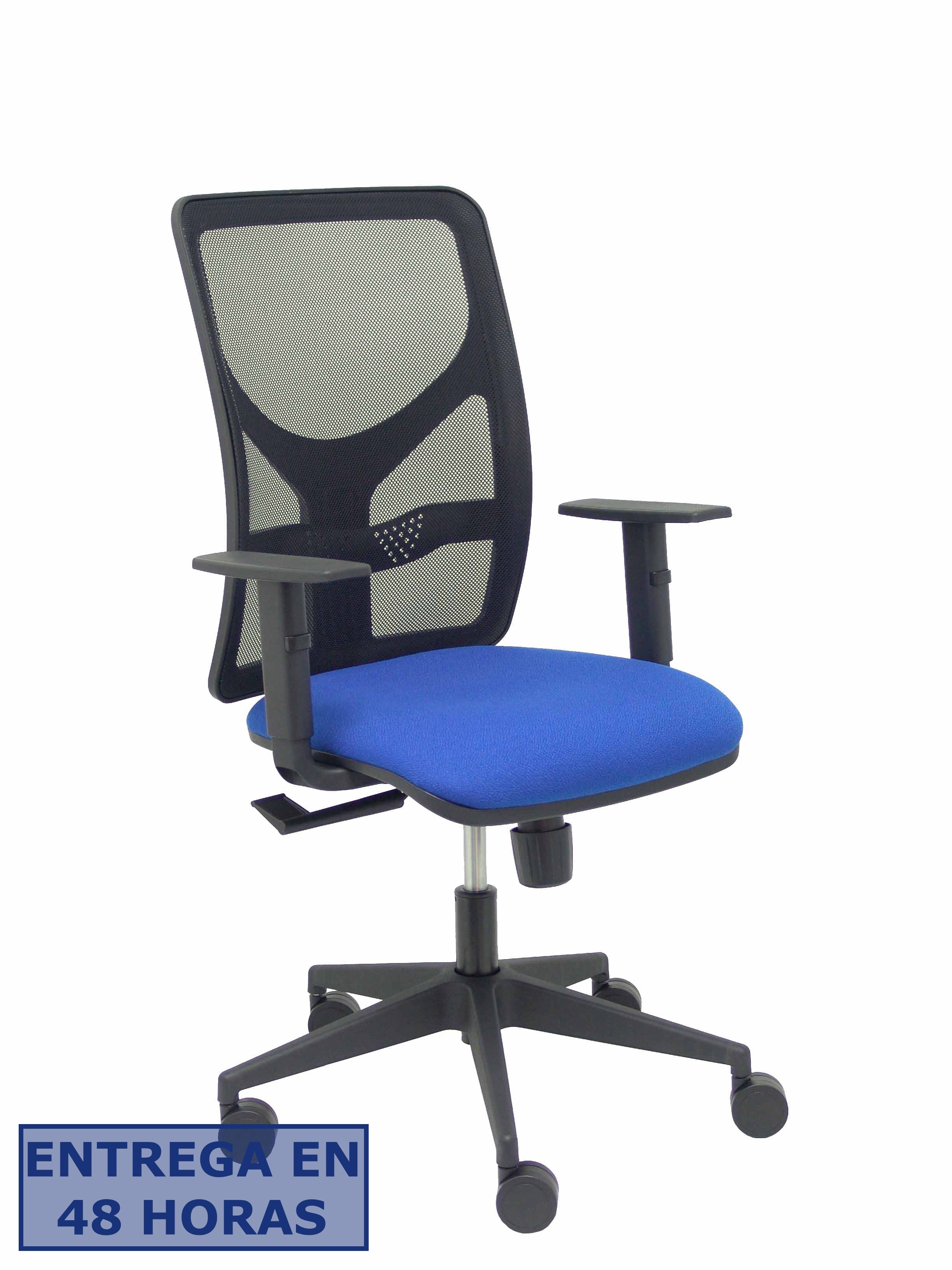 Piqueras Y Crespo Silla Motilla malla negra asiento bali azul brazo regulable