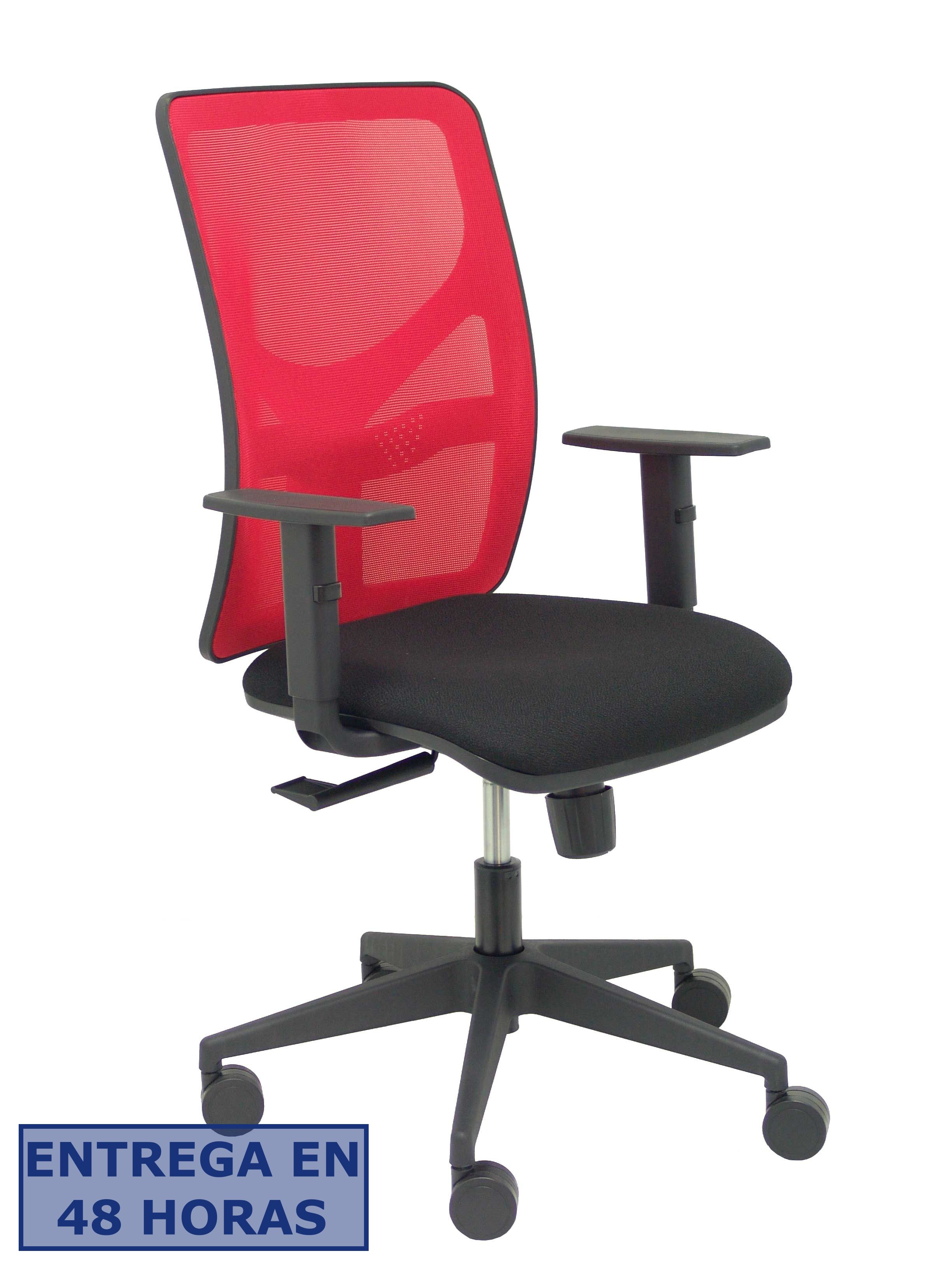 Piqueras Y Crespo Silla Motilla malla roja asiento bali negro brazo regulable