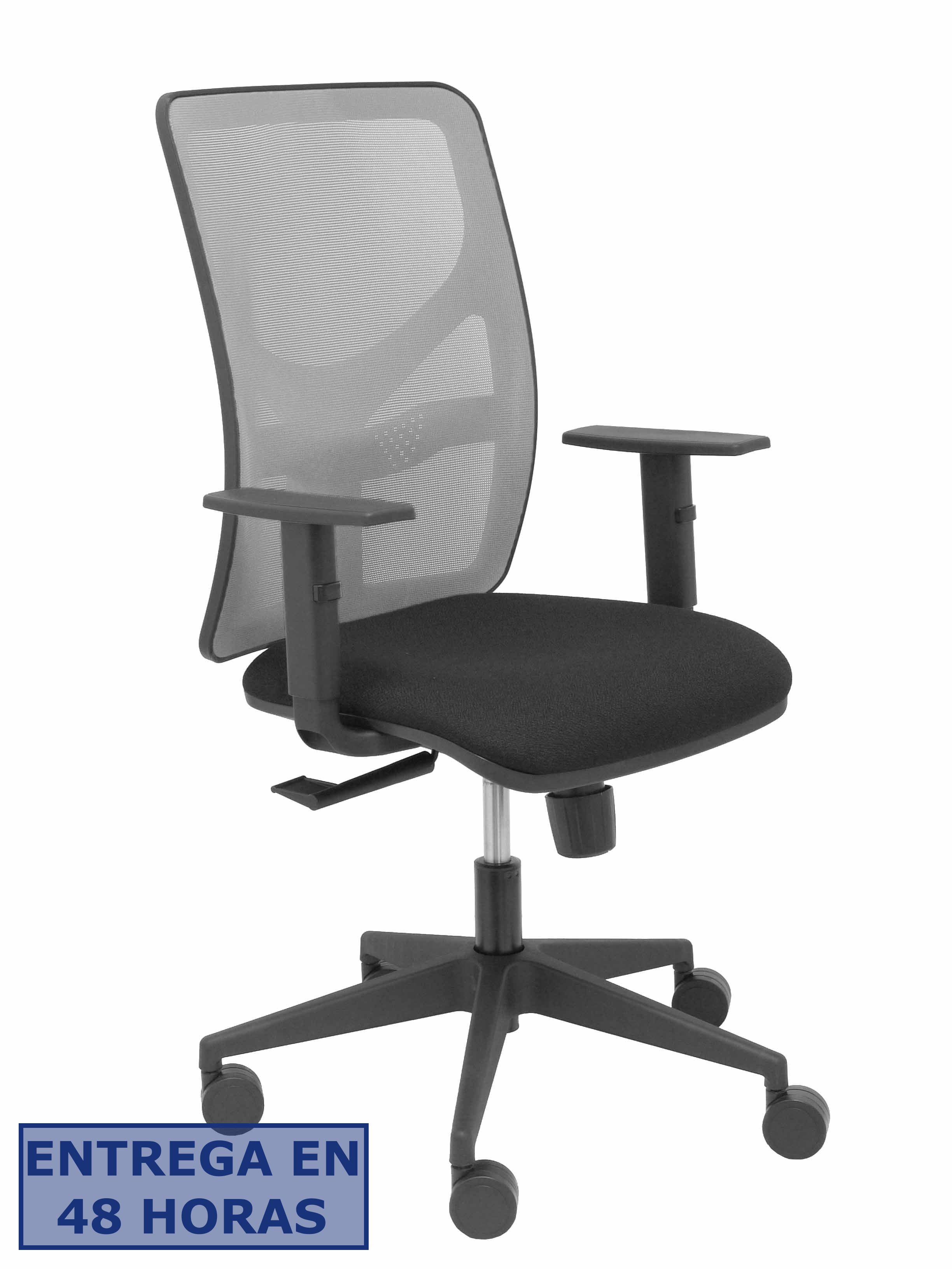 Piqueras Y Crespo Silla Motilla malla gris asiento bali negro brazo regulable
