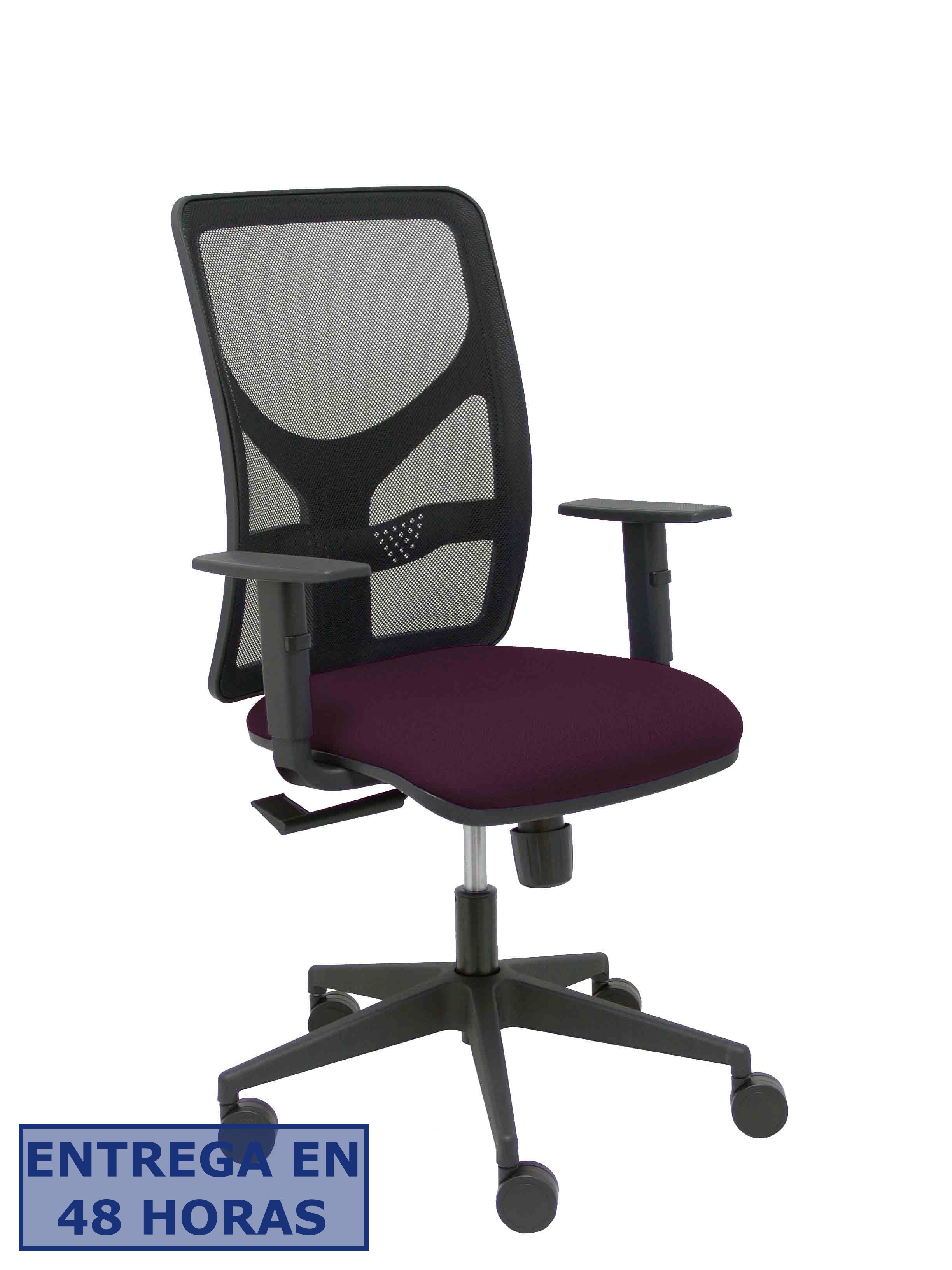 Piqueras Y Crespo Silla Motilla malla negra asiento bali morado brazo regulable