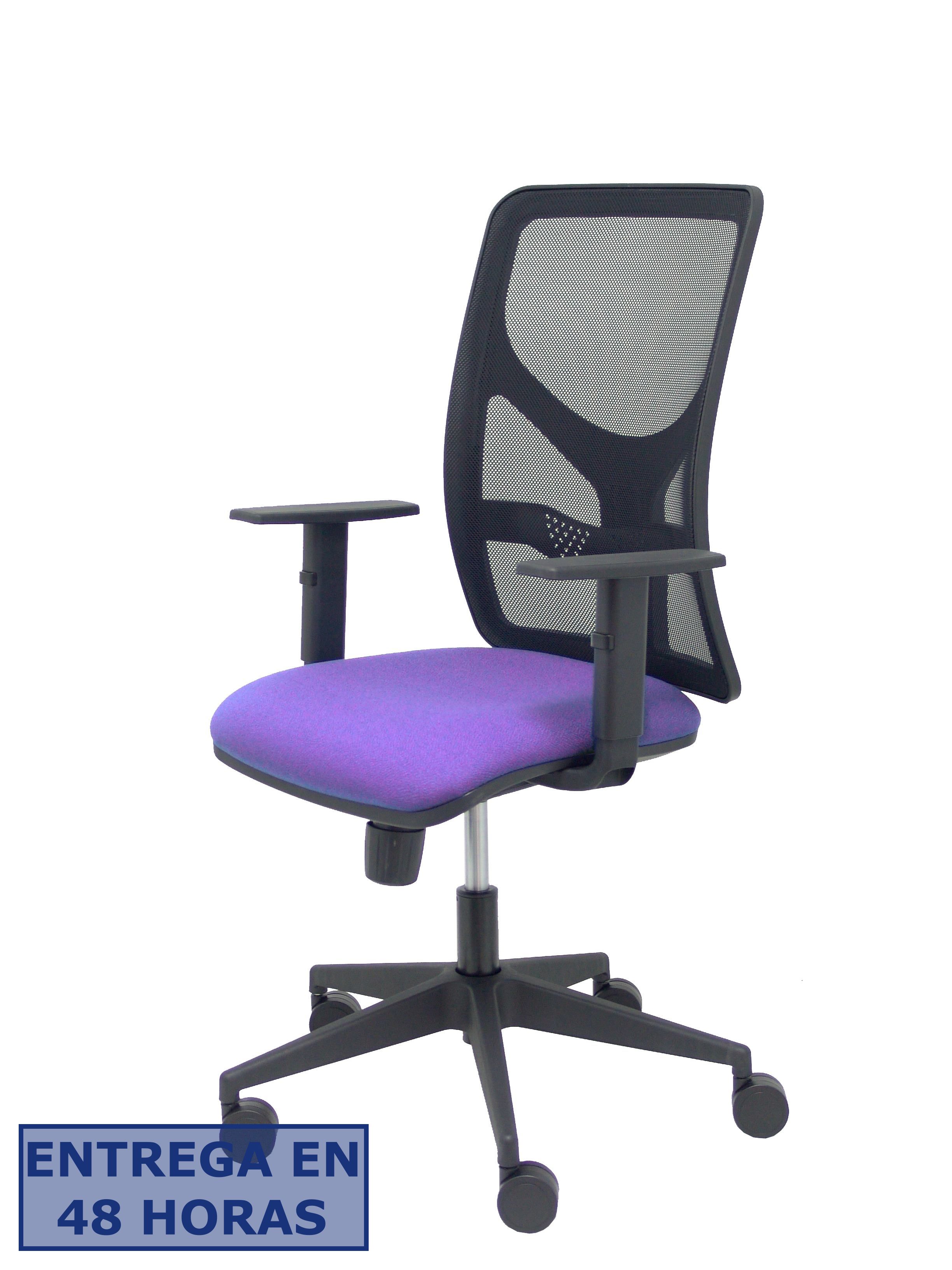 Piqueras Y Crespo Silla Motilla malla negra asiento bali lila brazo regulable