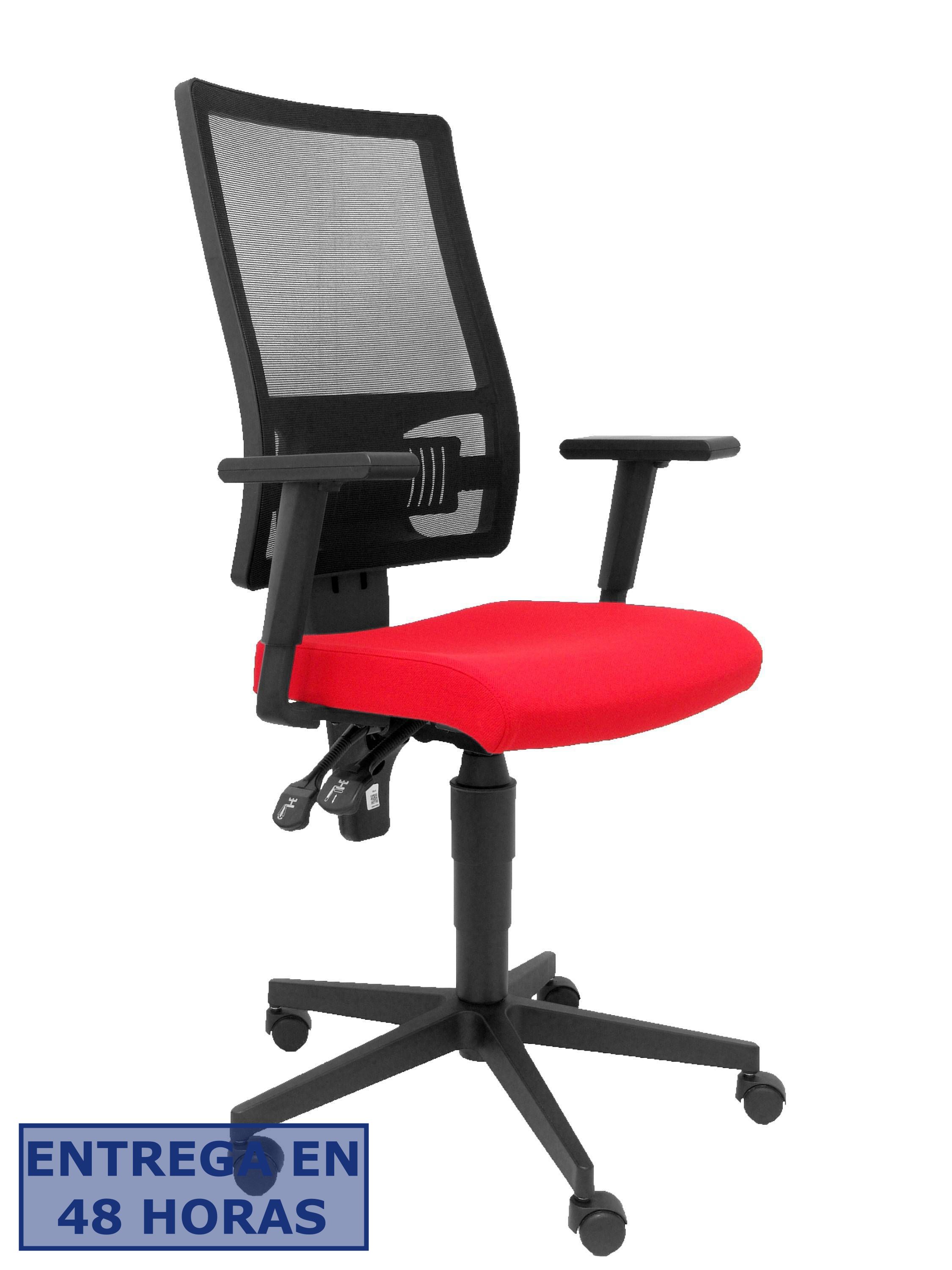 Piqueras Y Crespo Silla Taktik respaldo malla negro asiento aran rojo ¡Ultimas unidades!!