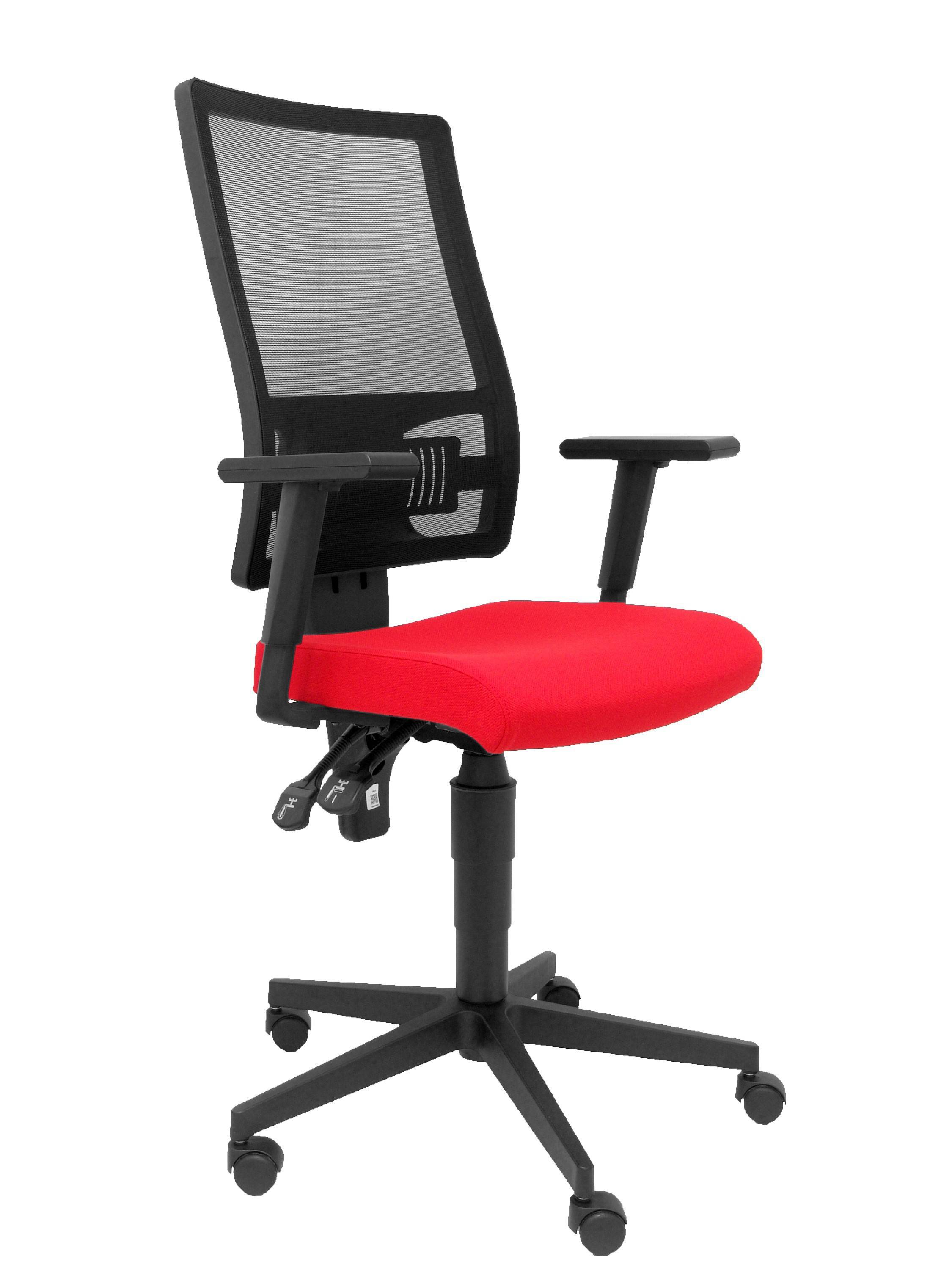 Piqueras Y Crespo Silla Taktik respaldo malla negro / rojo