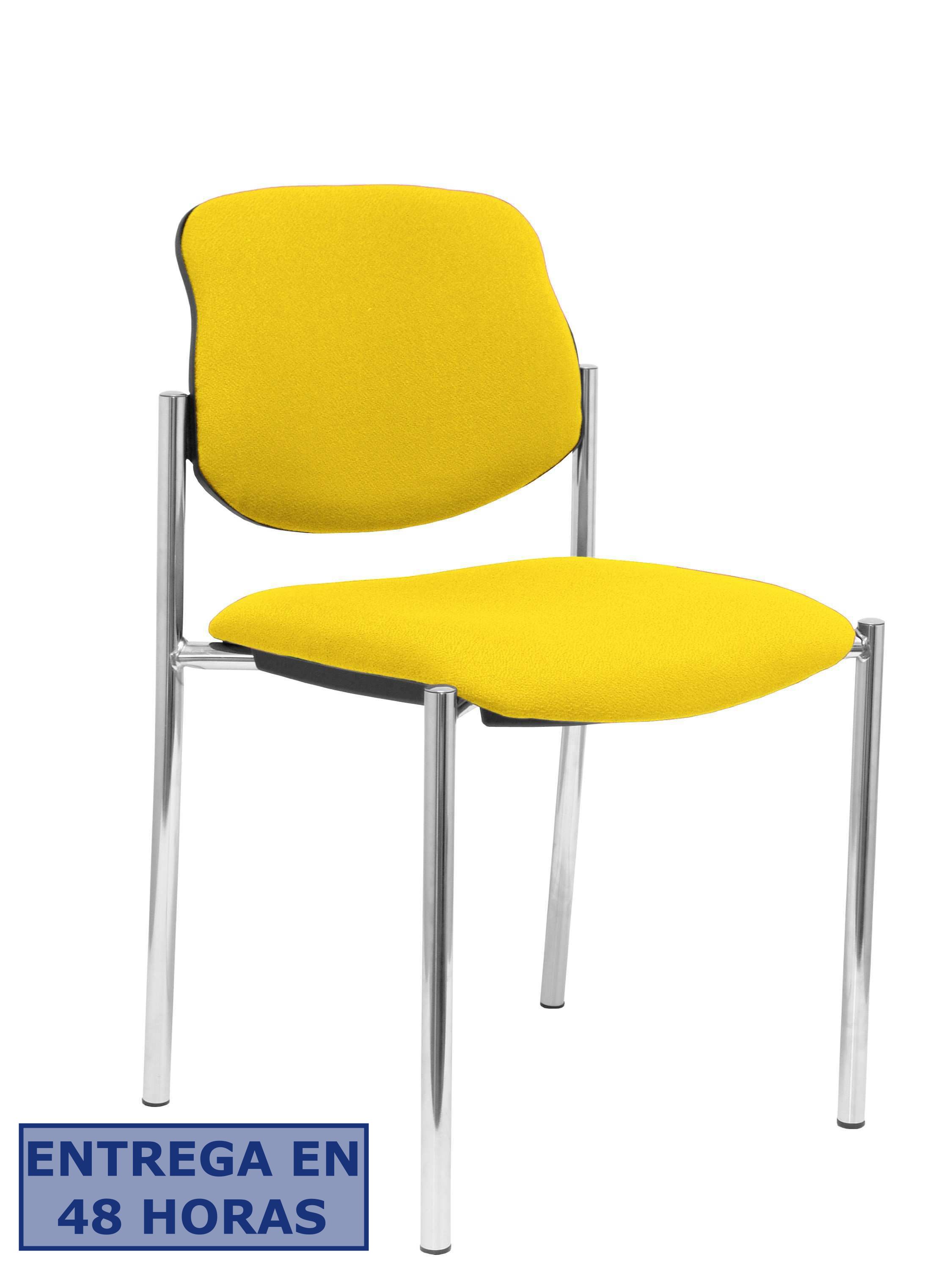 Piqueras Y Crespo Nowy Styl Silla fija Styl bali amarillo chasis cromo