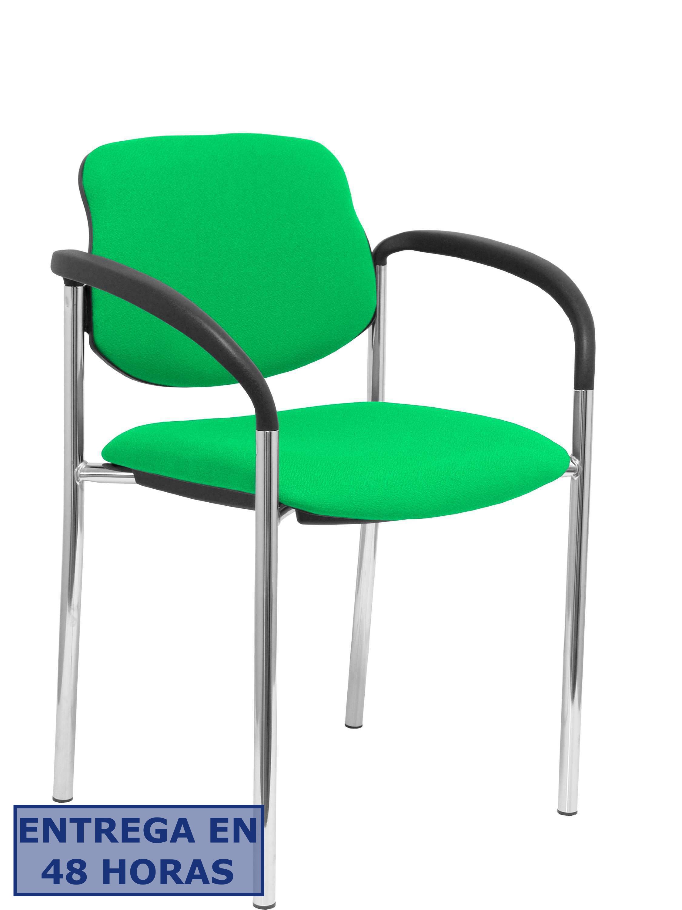 Piqueras Y Crespo Nowy Styl Silla fija Styl bali verde chasis cromo con brazos
