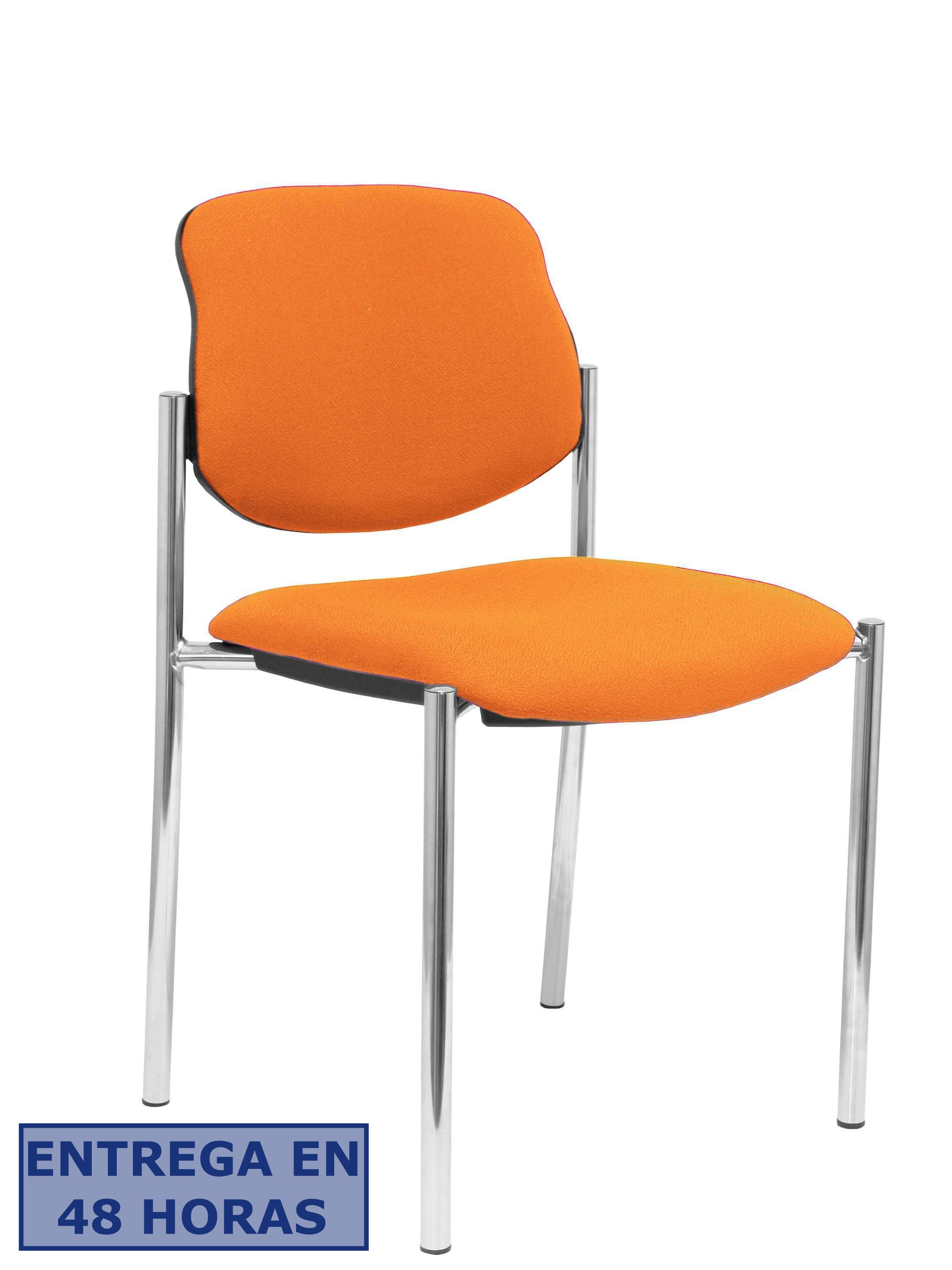 Piqueras Y Crespo Nowy Styl Silla fija Styl bali naranja chasis cromo